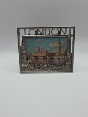 London Silver-Tone Photo Frame with Scenic Insert